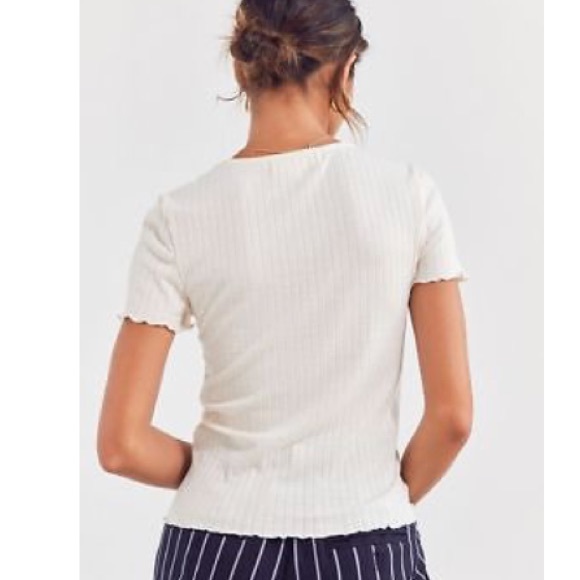 Project Social T Lace-Up Tee in Taupe - Picture 2 of 4